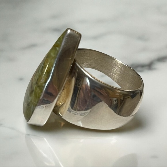 Jay King DTR 925 Sterling Opal Ring Stunning  green opal ring. - Picture 5 of 6